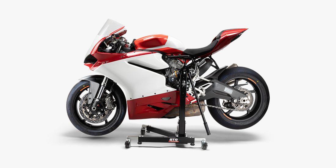 Suzuki GSX-R 750 aufgebockt mit Zentralständer EVOLIFT