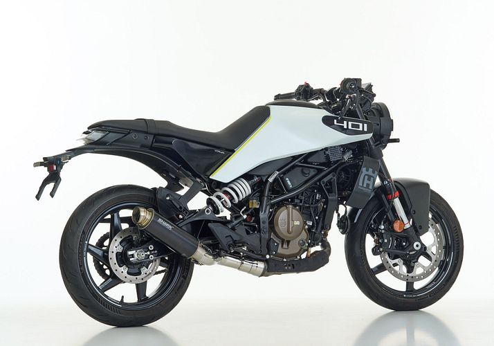 Shark Performance SLIP-ON Aluminium eloxiert schwarz SRC 4 für HUSQVARNA Svartpilen 401,Vitpilen 401,KTM 390 Duke EURO5+  