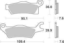 SBS Bremsbelag 911RSI Offroad Racing Sinter