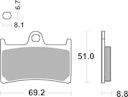 Vorschaubild SBS Bremsbelag 634DS-2 Road Racing Endurance (weicher Biss)