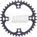 Vorschaubild Esjot Kettenblatt Universal 38 Zähne schwarz Teilung 1/2 x 1/8"