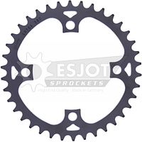 Esjot Kettenblatt Universal 38 Zähne schwarz Teilung 1/2 x 1/8"