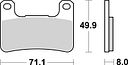 Vorschaubild SBS Bremsbelag 806DS-1 Road Racing Endurance (Giftiger Biss)