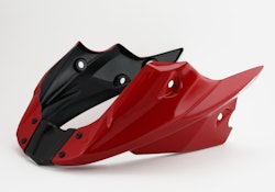 BODYSTYLE Sportsline Bugspoiler ABS Kunststoff rot für HONDA CB500 Hornet, CB500F, CB500X, NX500
