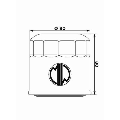 MIW Ölfilter H1007 Filterpatrone 80 mm (OEM-Qualität)