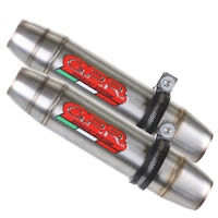 GPR Endschalldämpfer Ducati MonsTEr 1100 2009/10 Pair EC-Approv. slip-on exhaust Deeptone Inox