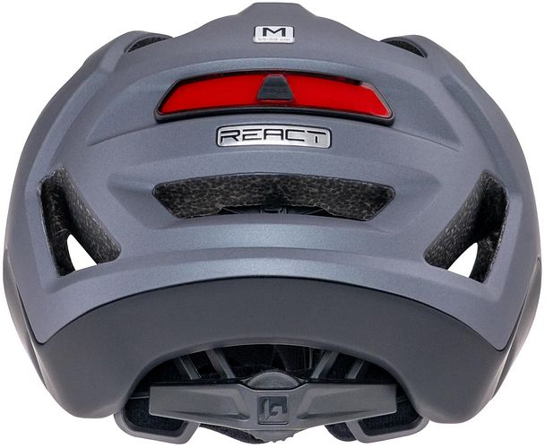 Victoria Helm React LED grau, schwarz