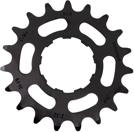 KMC Steck-Zahnkranz 19 Zähne 1/2 x 3/32 CrMo für Enviolo schwarz