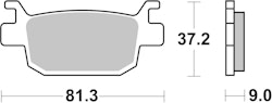 SBS Bremsbelag 832LS Street Sinter