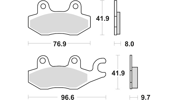 TRW Bremsbelag Typ Organisch Standard mit ABE, Bremsbelag "MCB 604" Satz