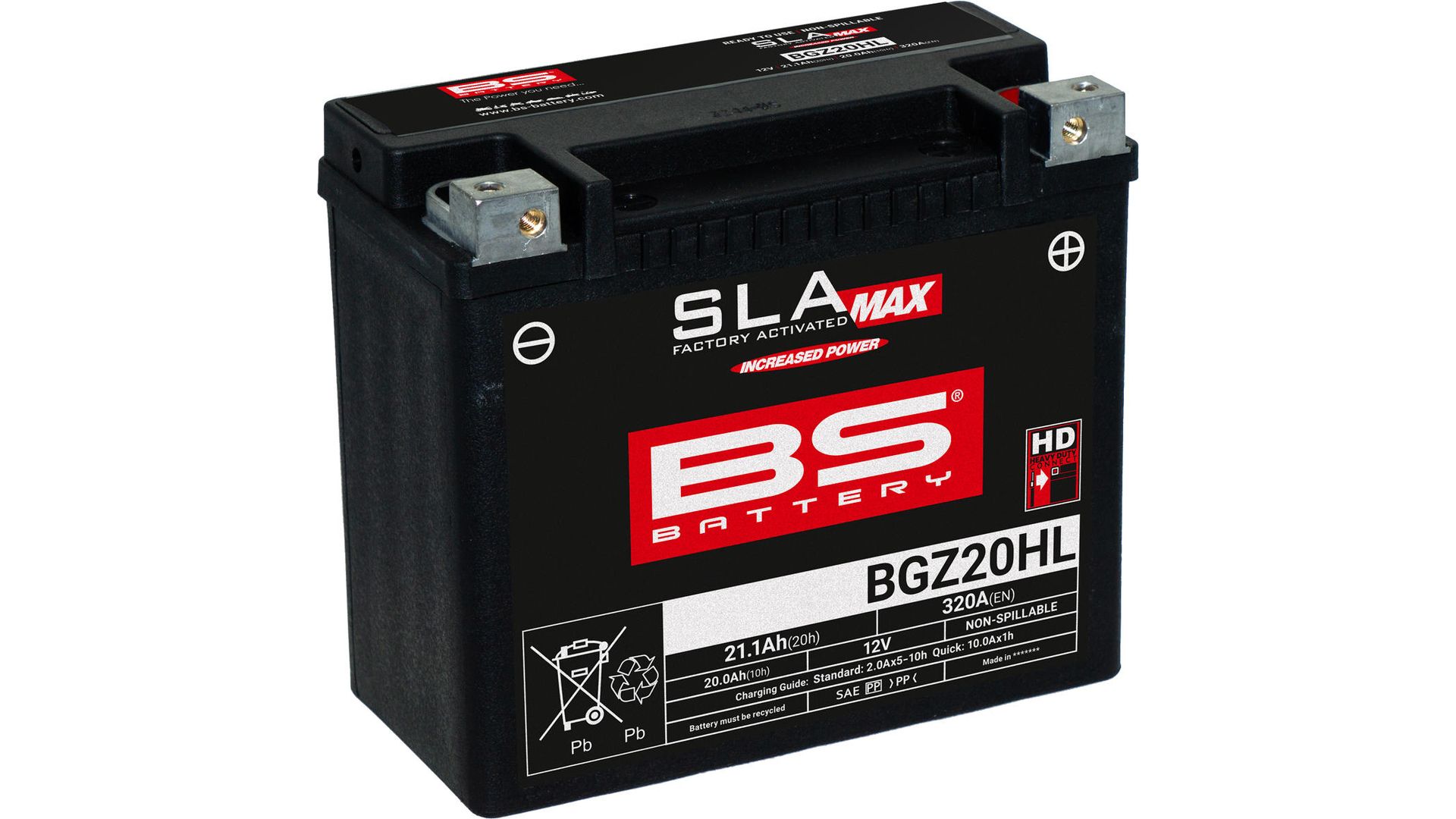BS-Battery Batterie SLA-MAX HD BGZ20HL / BTX20HL / BTX20HL-BS