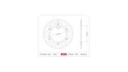 RK 4425 Kettenrad für Honda CR, CRE, CRF und XR