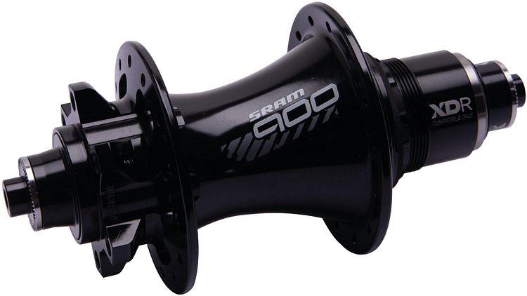 SRAM Hinterradnabe 900 28 Loch schwarz inkl. Schnellspanner und Endkappen für 1