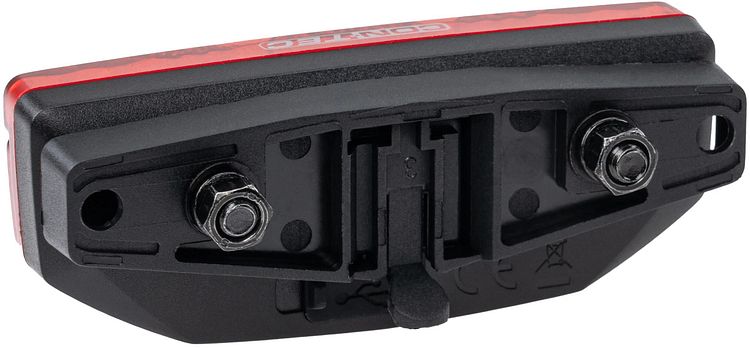 CONTEC Rücklicht TL-348 USB Gepäckträgerbefestigung 50 mm schwarz