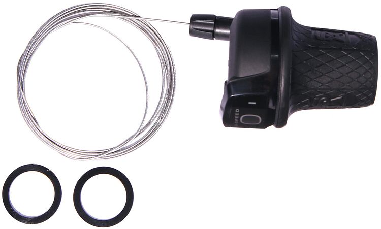 Sturmey Archer Drehgriffschalter 8-fach silber/schwarz