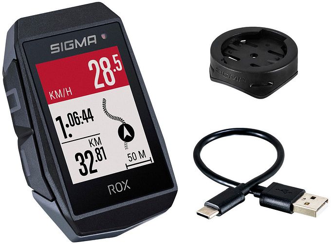 Sigma Sport Fahrradcomputer Rox 11.1 Evo schwarz GPS Halterung, Befestigungsmaterial