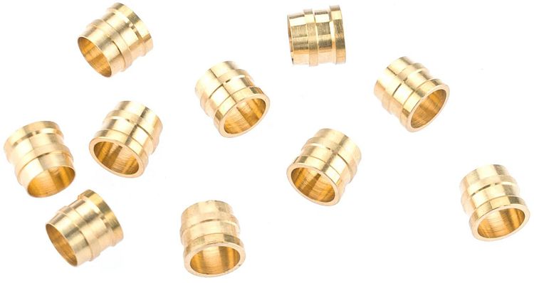 CONTEC Leitungsanschluss Disc Stop Tektro gold Klemmring (Olive), Set &agrave, 10 Stück