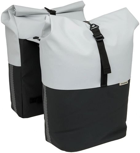 New Looxs Doppeltasche Nyborg Double light grey / black MIK