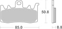 Vorschaubild SBS Bremsbelag 900DS-1 Road Racing Endurance (Giftiger Biss)