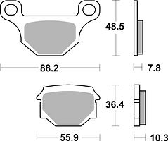 SBS Scooterbelag 203CT Carbon Tech