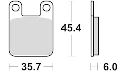 TRW Bremsbelag Typ SR Sintermetall mit ABE, Bremsbelag "MCB 535" Satz
