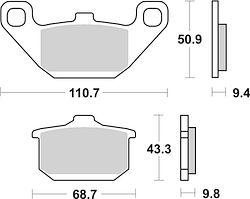 SBS Bremsbelag 557HF Street Ceramic