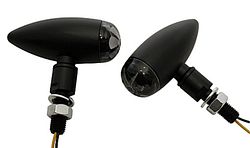 HIGHSIDER pro Micro-Bullet LED Indicator Gehäuse Schwarz / Linse Klar (Paar), Vorn & Hinten