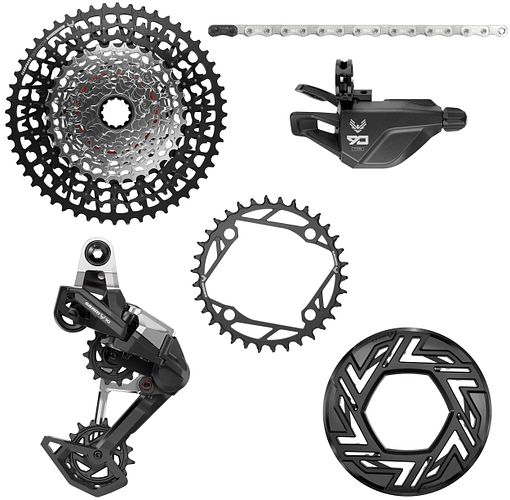 SRAM Schaltgruppen-Set Eagle 90 Transmission E-Bike mit Kettenblatt 34 Zähne, 104 mm Lochkre