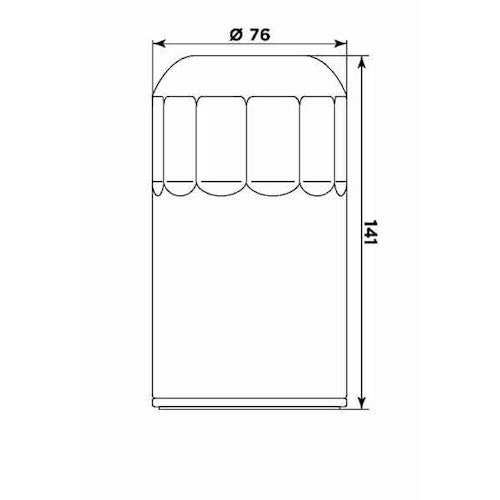 MIW Ölfilter HD17003 Chrom Filterpatrone 76 mm (OEM-Qualität)