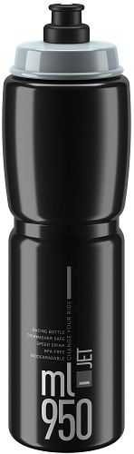 Elite Trinkflasche Jet Plus 950 ml schwarz schwarz / grau