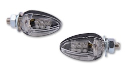 HIGHSIDER smart Drop LED Blinker Gehäuse Schwarz / Linse Klar (Paar), Vorn & Hinten