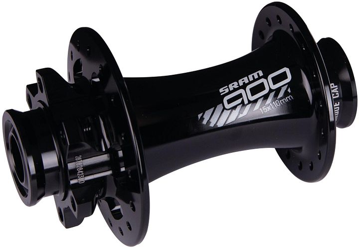SRAM Vorderradnabe 900 32 Loch schwarz inkl. Endkappen zum Umrüsten auf 21 mm S