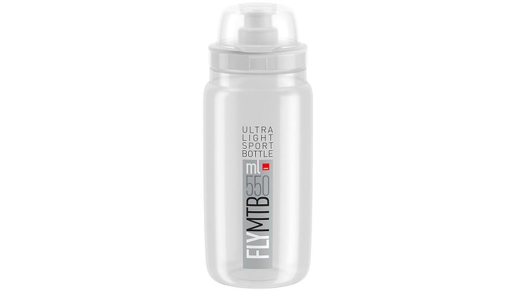 Elite Trinkflasche Fly MTB 550 ml klar/grau