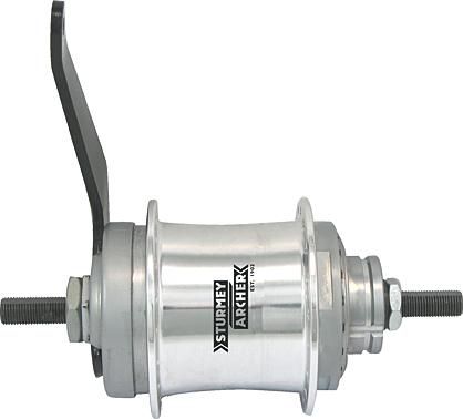 Sturmey Archer Getriebenabe Duomatic Kick-Shift 36 Loch silber