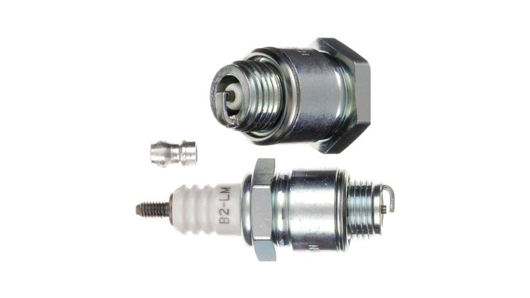 NGK Zündkerze B2LM, Schlüsselweite 20, 8, Zündkerze Gruppe B, 14 mm Gewinde
