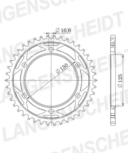 Supersprox Stealth-Kettenrad 525 45Z (Gold)