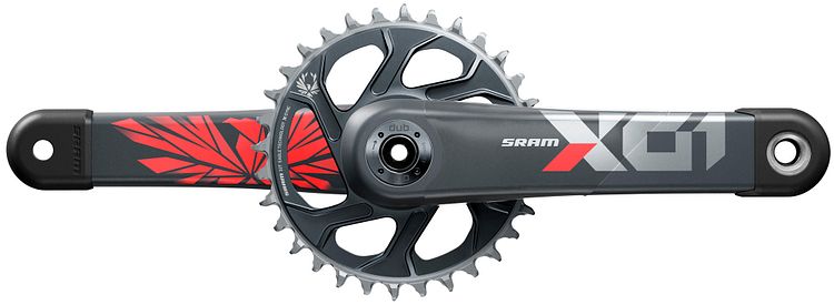 SRAM Kettenradgarnitur X01 Eagle 32 Zähne 175 mm schwarz, rot