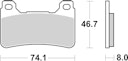 Vorschaubild SBS Bremsbelag 809DC Road Racing Dual Carbon