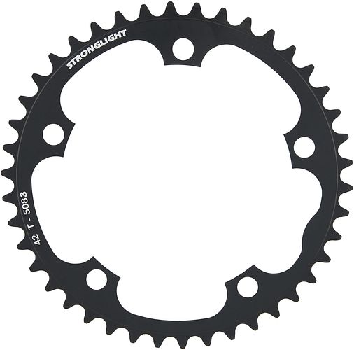 Stronglight Kettenblatt 42 Zähne 130 mm schwarz