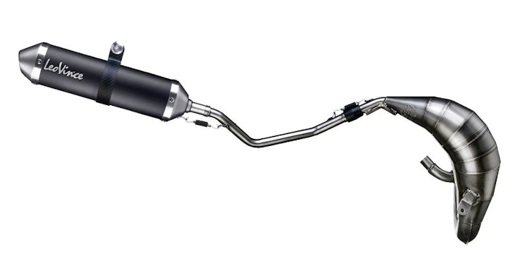 LeoVince Komplettanlage Edelstahl für X-FIGHT DERBI DRD/SENDA 50/GILERA RCR/SMT 50