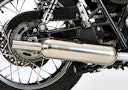Vorschaubild SHARK KOMPLETTANLAGE Edelstahl hochglanzpoliert silber Retro Classic mit Kat für TRIUMPH Bonneville,Bonneville T100,Thruxton   