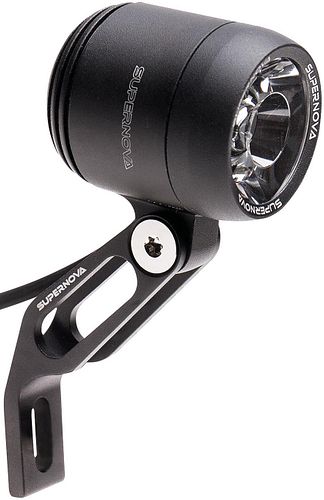 Supernova Scheinwerfer V521s schwarz Multimount für Gabelkrone Brücke