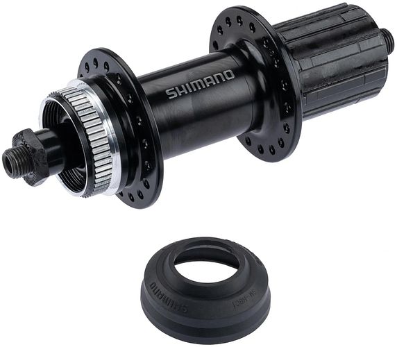 Shimano Hinterradnabe FH-QC400 36 Loch schwarz Schnellspanner 173 mm, 135 mm Einbaubrei