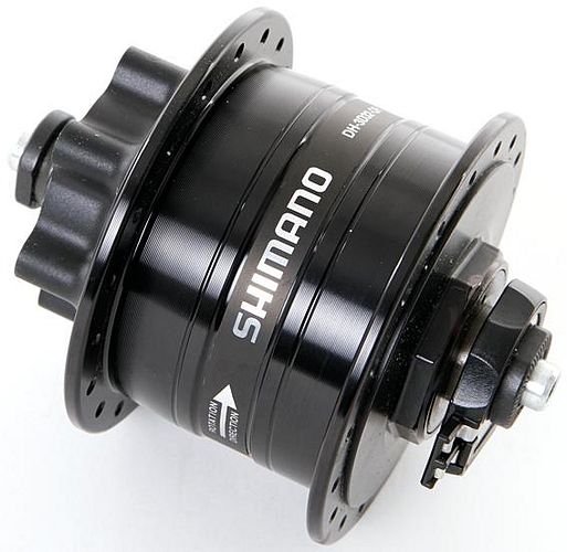 Shimano Nabendynamo DH-3D32 36 Loch schwarz Hohlachse