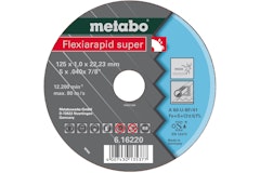 Metabo Flexiarapid super 125x1,0x22,23 InoxTrennscheibegerade Ausführung Metabo Flexiarapid super 125x1,0x22,23 InoxTrennscheibegerade AusführungZubehörbild