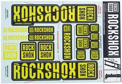 RockShox Dekor Set 35 mm Dual Crown schwarz, gelb