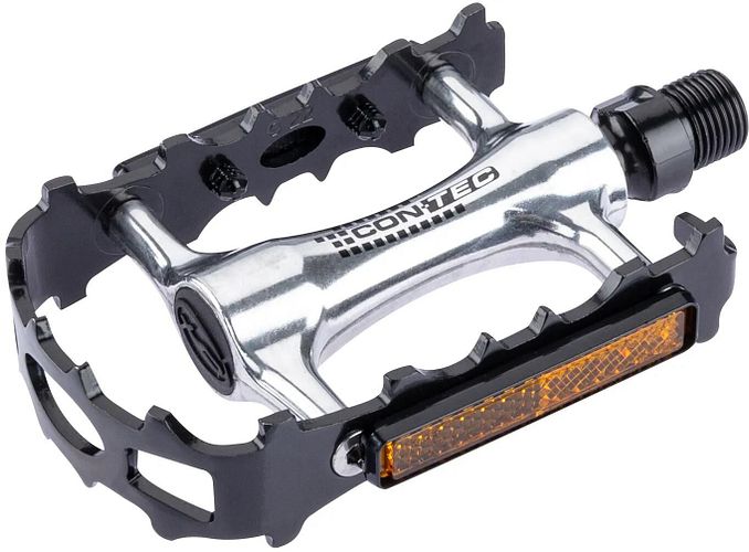 CONTEC Pedal Spinner MTB 9/16 Zoll silber/schwarz