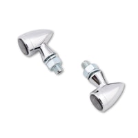 HIGHSIDER smart Sixteen Bullet LED Rück-, Bremslicht, Blinker Chrom/Getönt 3in1, E-Geprüft (Paar)