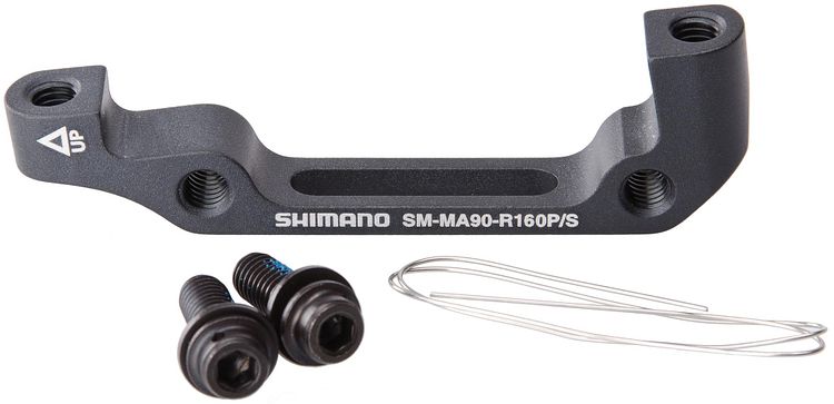 Shimano Scheibenbremsadapter hinten 160 mm schwarz Für PM Bremse auf IS Rahmen