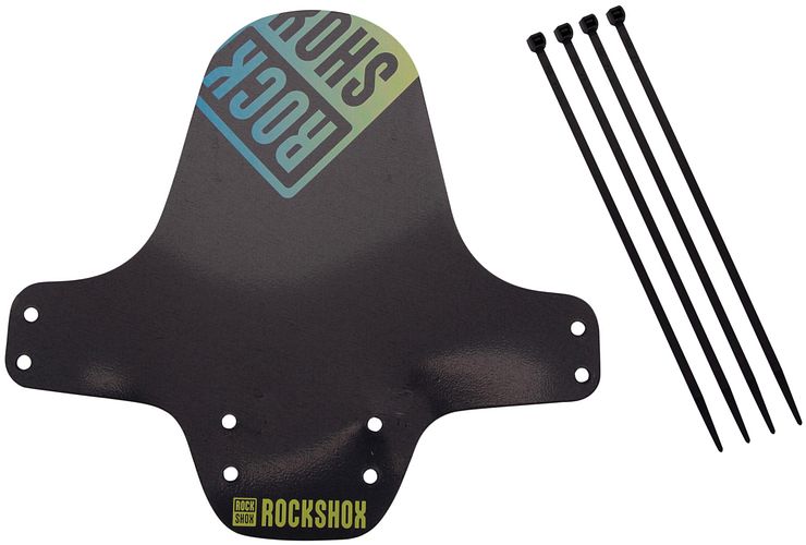 RockShox Steckschutzblech Fender schwarz/gelb, blau verlaufend